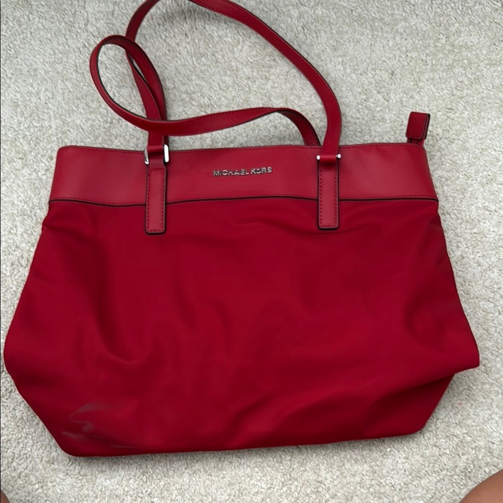 Michael Kors Cherry Red Tote Bag